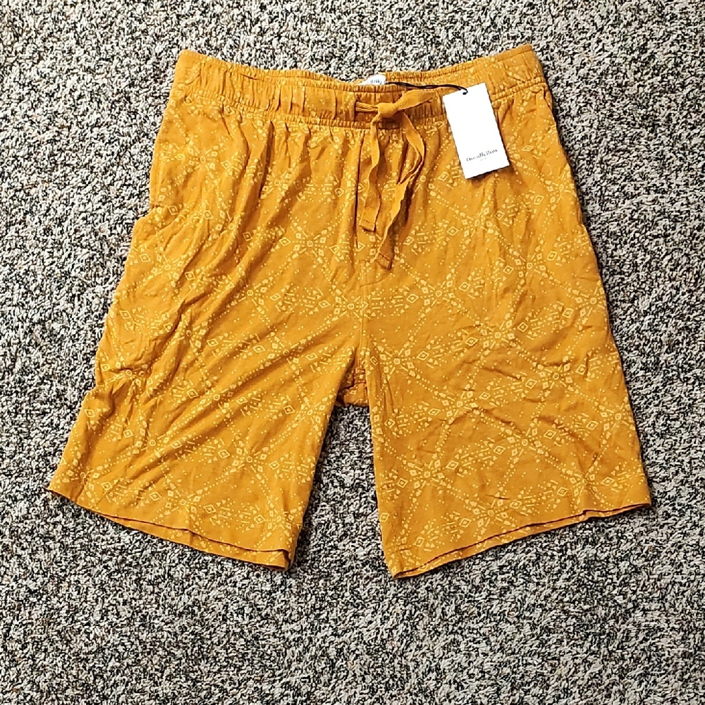 Goodfellow | Men's Mustard Patterned Lounge Shorts